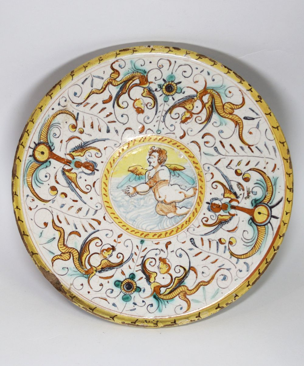 eine itallienische majolica tazza aus deruta